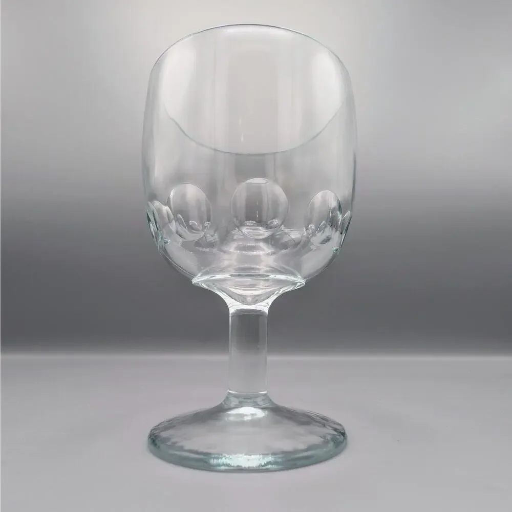 Vintage Bartlett Collins Btc8 Clear Thumbprint Water Goblets 6.25